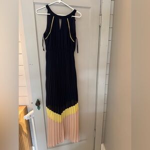 She + Sky Striped Navy and Cream Dress
